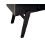 Stabile Tischbeine aus 45 mm starkem Buchenholz mit schwarzer Kunststoffbeschichtung